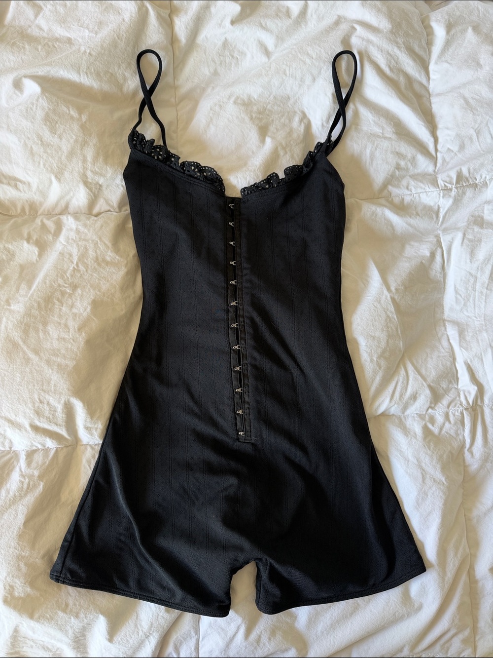 Frankie’s Bikinis Annabelle Pointelle Bodysuit NWT